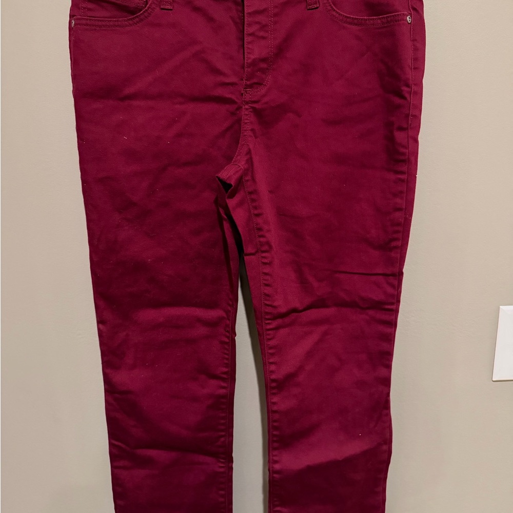 St. John's Bay Wine Straight Leg Pants